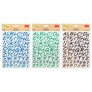 Crafter's Square Foil Alphabet Stickers, 72-ct. Packs